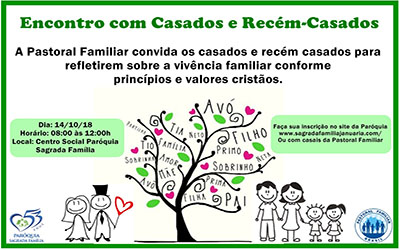 folder divulgação encontro recém casados destacada